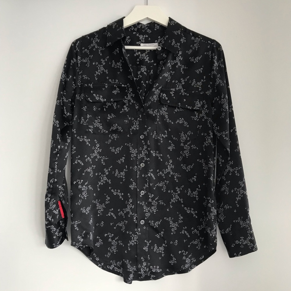 100% Silk Equipment Blouse